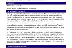 Case Study 3 – MCC – The importance of correct hospital discharge